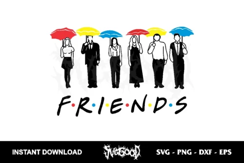 friends umbrella svg cricut