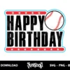 Happy Birthday Baseball SVG 3 happy birthday baseball svg