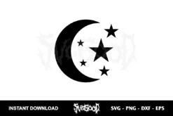 Moon And Star SVG Free