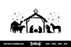 nativity scene svg cricut