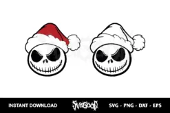 Santa Jack Skellington SVG Cricut