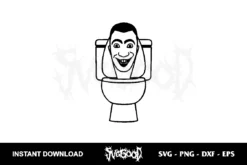 Skibidi Toilet Clipart SVG