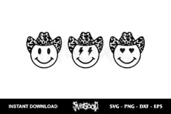 Smiley Cowboy Hat SVG Cricut