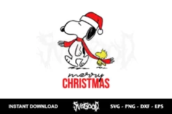 snoopy merry christmas svg