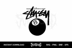 stussy 8 ball svg cricut