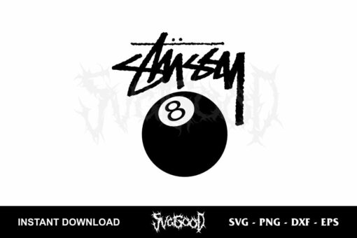 stussy 8 ball svg cricut