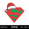 Superman Santa Hat SVG 2 superman santa hat svg