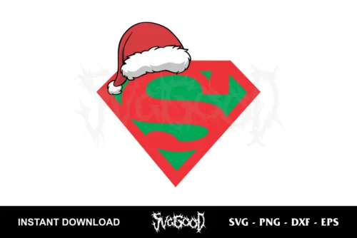 superman santa hat svg