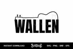 wallen guitar classic svg cricut