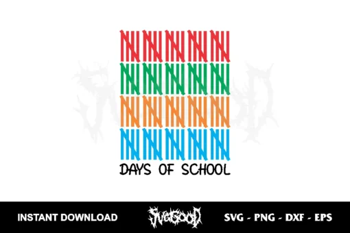 100 days of school svg cricut