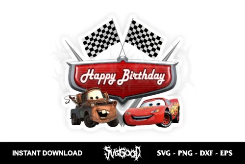 Lightning Mcqueen cake topper png printable