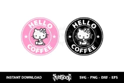 Hello Kitty Coffee SVG Cricut