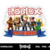 roblox birthday cake topper printable