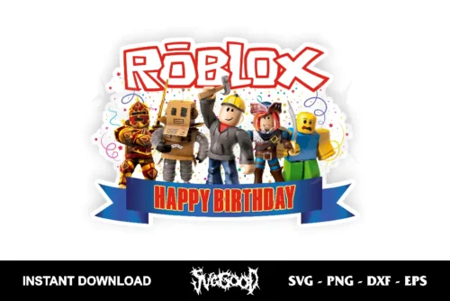 roblox birthday cake topper printable