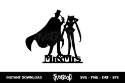 Sailor Moon Wedding Cake Topper SVG Cricut