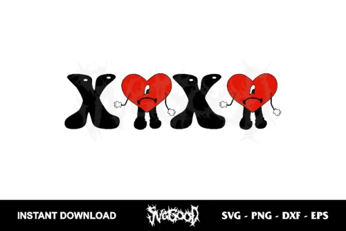xoxo bad bunny svg