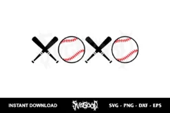 xoxo baseball svg