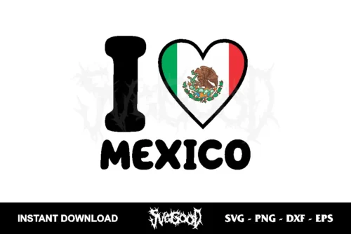 I LOVE MEXICO SVG