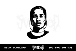 asap rocky silhouette svg