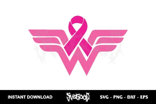 breast cancer wonder woman svg cricut