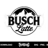 busch latte beer svg cut file