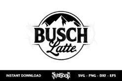 busch latte beer svg cut file