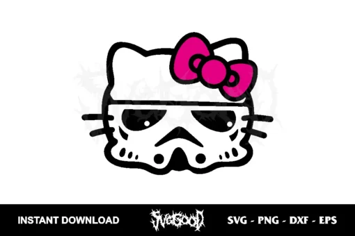 Hello Kitty Storm Trooper SVG Cricut