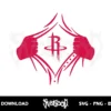 houston rockets superman ripped svg