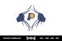 indiana pacers superman ripped svg