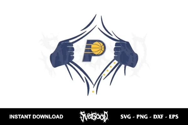 indiana pacers superman ripped svg
