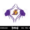 los angeles lakers superman ripped svg
