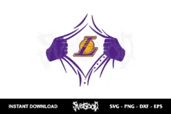 los angeles lakers superman ripped svg