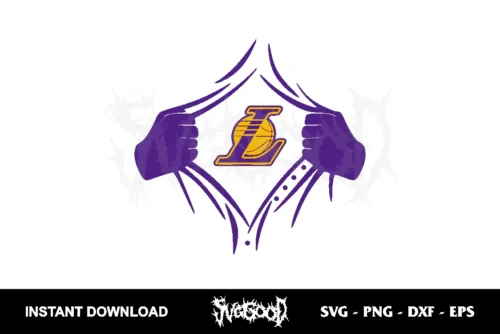 los angeles lakers superman ripped svg