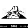 Storm Trooper Peeking SVG Cut File 2 storm trooper peeking svg cut file