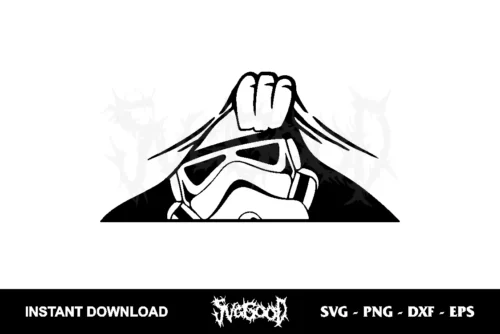 storm trooper peeking svg cut file