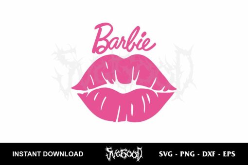 barbie lips svg cricut