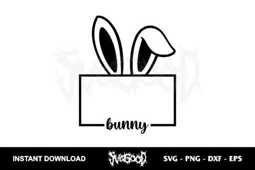 Blank Easter Bunny Ears SVG