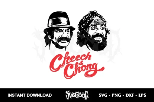 cheech and chong silhouette svg