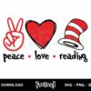 Peace Love Reading Dr Seuss SVG Cricut 3 peace love reading dr seuss svg cricut