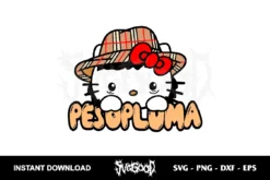 peso pluma hello kitty svg