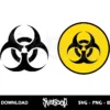 biohazard symbol svg cricut