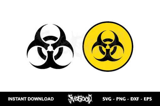 biohazard symbol svg cricut