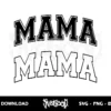 mama varsity svg cricut