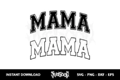 mama varsity svg cricut