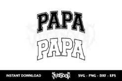 papa varsity svg cricut