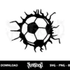cracked glass soccer ball svg