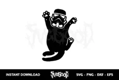 funny stormtrooper cat svg