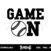 game on baseball svg cricut