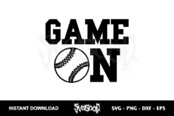 game on baseball svg cricut