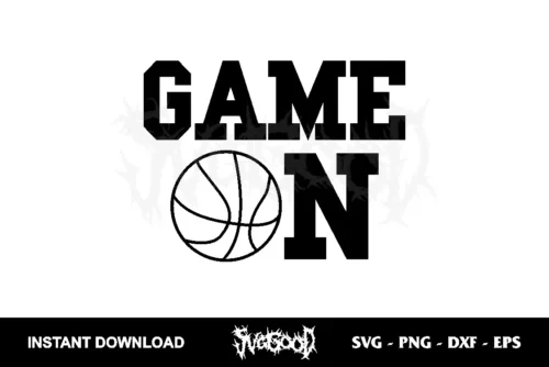 game on basketball svg cricut